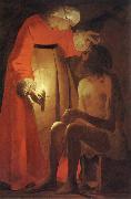 Georges de La Tour Ijob will mock of its woman oil